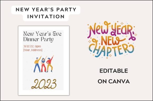 Celebrate New Year with Custom Party Invitation Cards