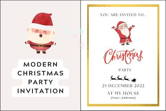 Design Your Festive Event with a Free Modern Christmas Party Invitation