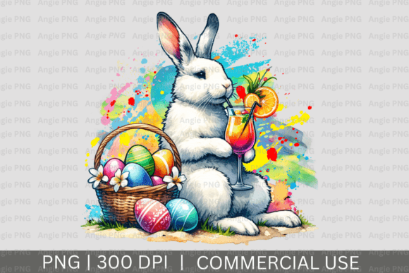 Easter Watercolor Easter Bunny PNG: A Versatile Design Asset