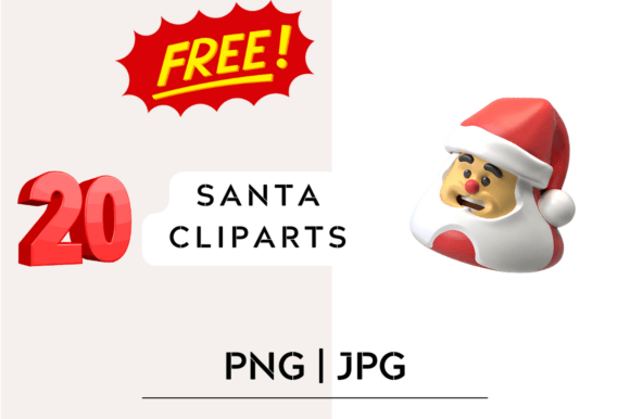 Elevate Holiday Projects with 20 Santa Cliparts