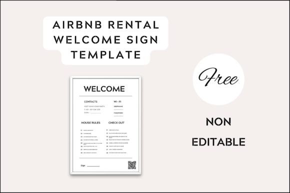 Elevate Your Space with a Printable Airbnb Welcome Sign Template