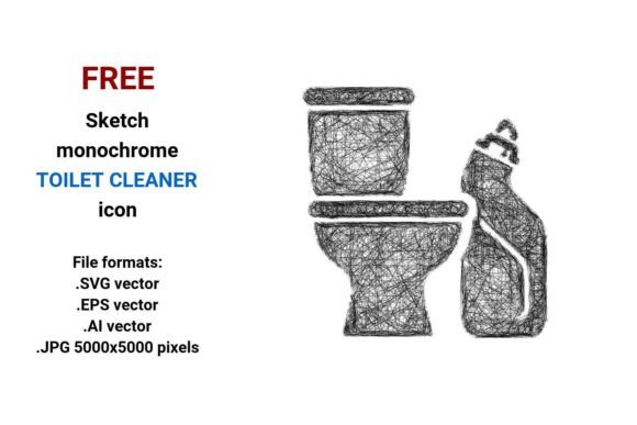 FREE Sketch Toilet Cleaner Icon: A Versatile Design Asset