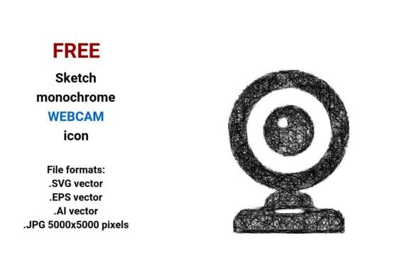 FREE Sketch Webcam Icon for Creative Design
