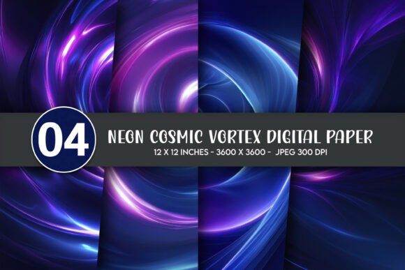 Neon Cosmic Vortex Digital Paper: A Designer's Guide to Vibrant Aesthetics