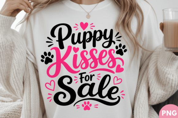 Puppy Kisses for Sale: A Playful PNG for Creative Projects