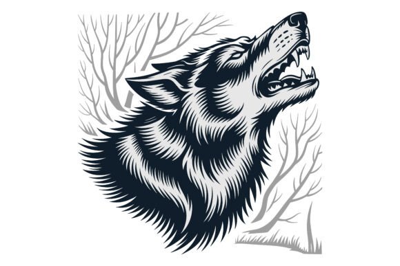Unleash Creative Power with a Wolf Head Silhouette Vector